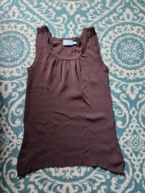 Denver Hayes Dark Brown Sleeveless Knit Tank